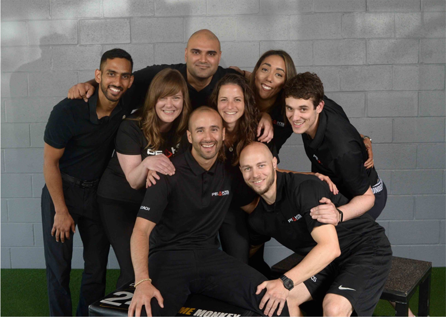Adrian with his team of coaches